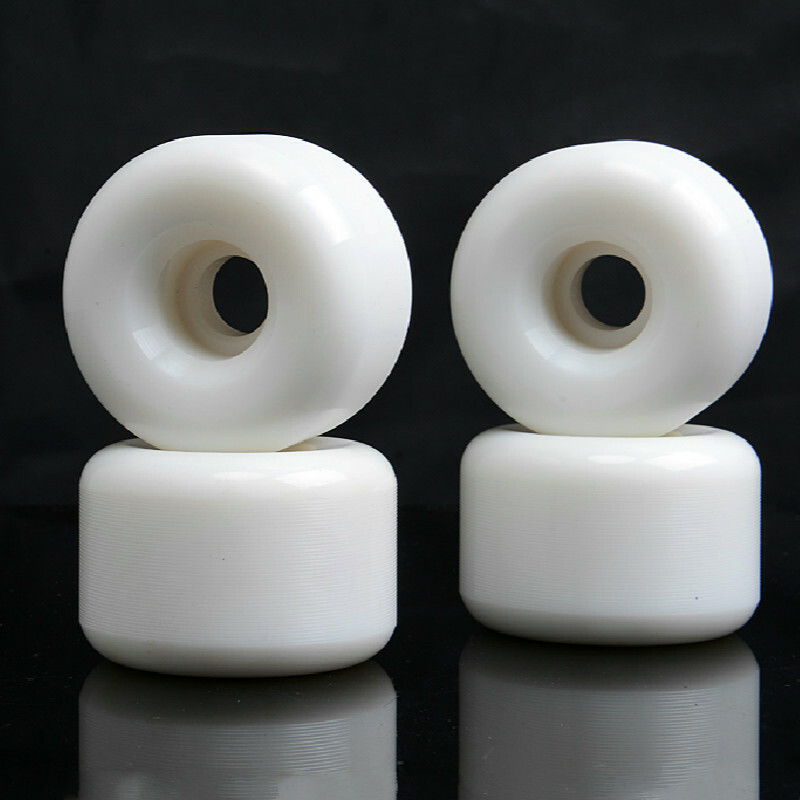 4pcs White Skateboard Wheels Longboard Wear-resisting 54mm 85A Road Skating