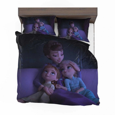Frozen 2 Movie Elsa Anna Queen Iduna Quilt Duvet Cover Set Bed Linen Bedclothes