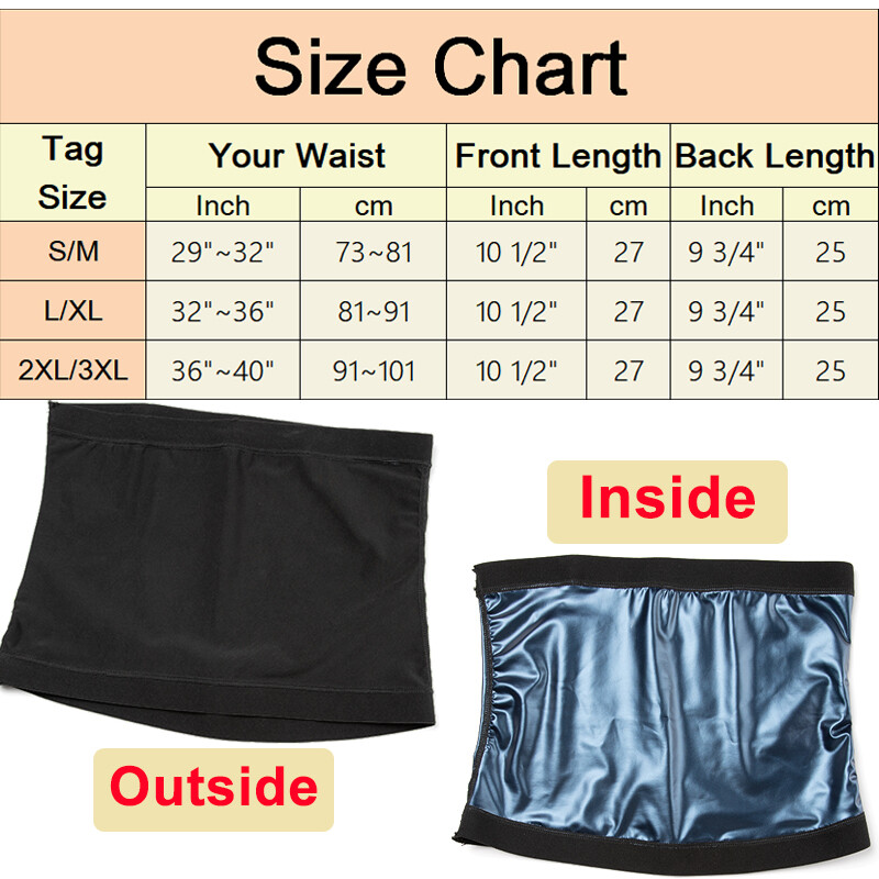 Women Sauna Waist Trainer Trimmer Sweat Belt Neoprene Body Shaper Tummy Control