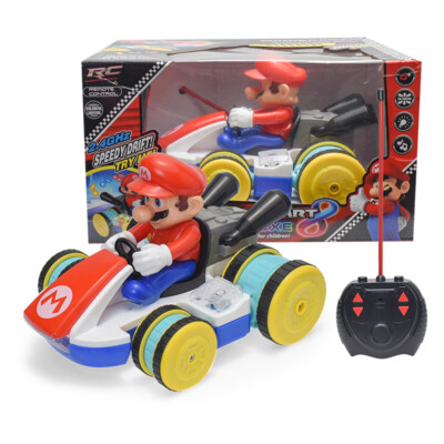 Super Mario Bros Remote RC Car Toys Collection Figures Model Xmas Kids Gifts