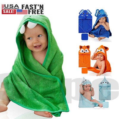 Cartoon Animal Style Hooded Spa Pool Beach Towel New