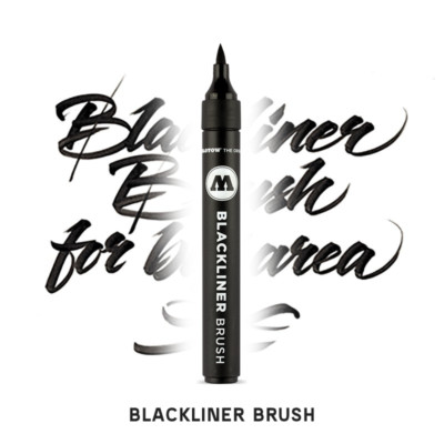 Molotow BLACKLINER Outline Markers, Brush, OR 30mL Refill Graffiti Art Supplies