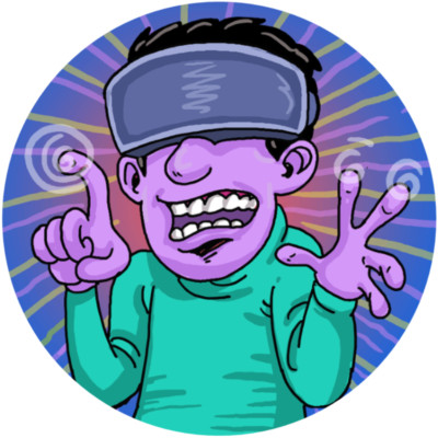 Virtual Reality VR Headset Metaverse - 3 Inch Circle Sticker 3'' x 3'' - Meta