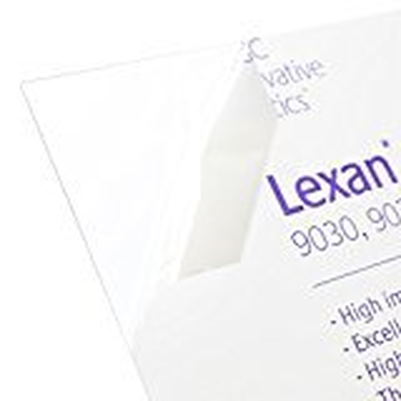 Lexan Sheet - Polycarbonate - .030" - 1/32" Thick, Clear, 12" X 12