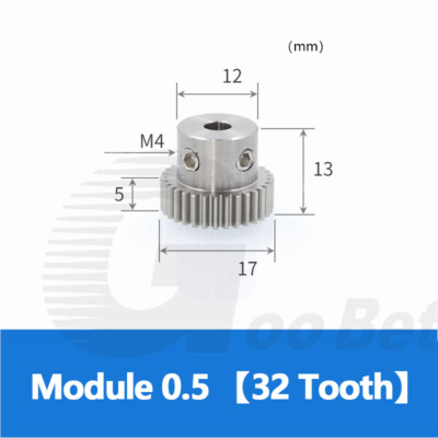 Precision Spur Gear Stainless Steel Mod 0.5 1 1.5 2 with Hub 12 Tooth - 60 Tooth