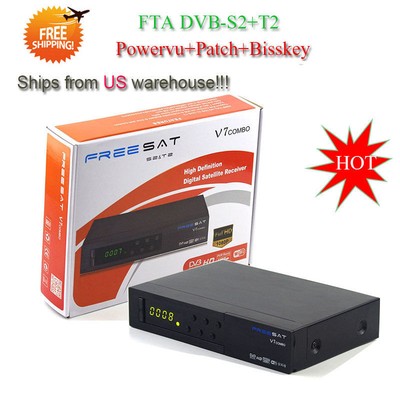 Freesat V7 Combo FTA DVBS2T2 Digital Satellite TV Receiver Support USB WIFI US