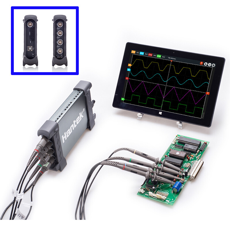 4CH 70Mhz Bandwidth Hantek PC Based USB Digital Storage Oscilloscope 6074BC