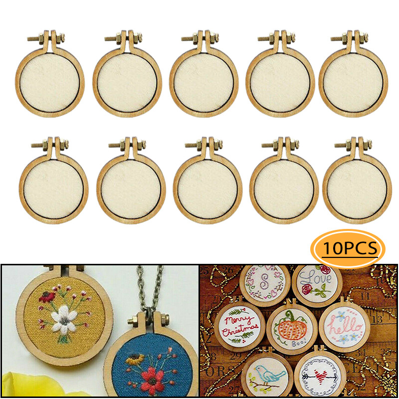 Hoops Ring Wooden Hand Crafts Cross Stitch Frame Tools ~n
