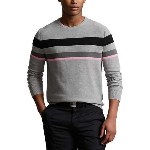 RLXラルフローレン プルオーバー グレー USサイズS RLX RALPH LAUREN MEN'S Performance Striped Cotton-Blend