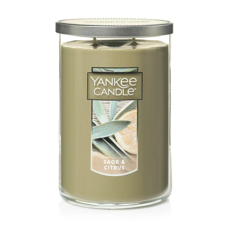 Yankee Candle Sage & Citrus - 22 oz Large Modern Brushed Lid