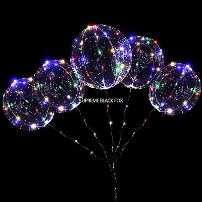 10* LED Bobo Balloons Light Up Valentines Wedding Birthday Christmas Party Decor