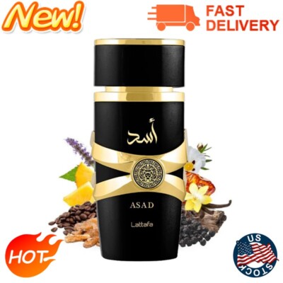 Lattafa Asad by Lattafa 3.4 EDP Perfume Cologne Unisex New in Box US Stock