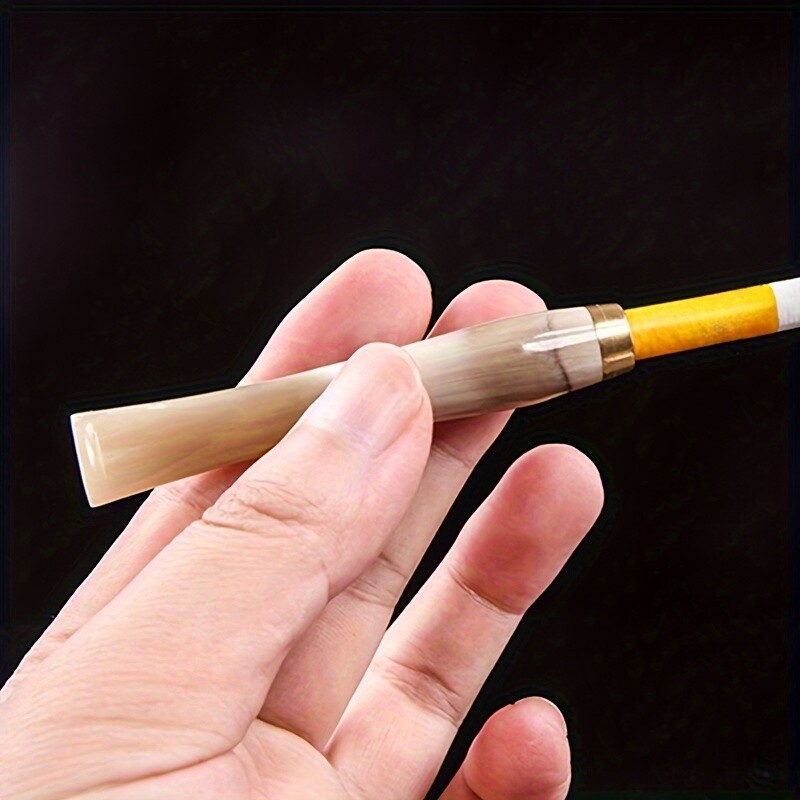 1PC Naturale Corno Portasigarette Casuale Colore Rimovibile per Facile Pulizia