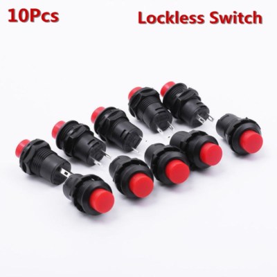10Pcs 12mm Red Latching OFF/ON Push Button Pushbutton Car/Boat Switch