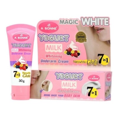 A BONNE MAGIC WHITE YOGURT MILK WHITENING UNDERARM CREAM 7 IN 1 BABY SKIN 30G