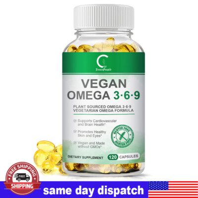 Omega 3 6 9 Vegan Capsules 1360mg High Strength Fatty Acids Immune Support