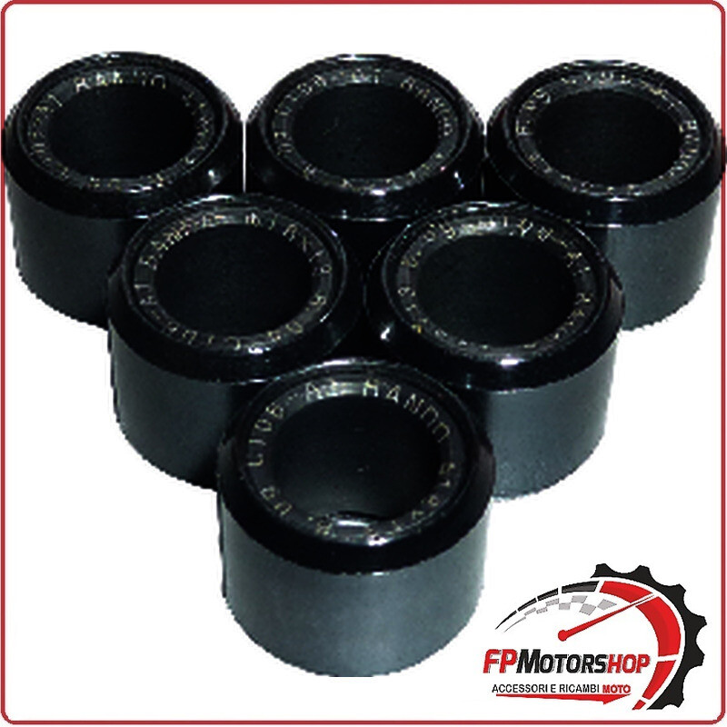 KIT 6 RULLI MASSETTE VARIATORE SCOOTER PER HONDA VISION 110 17> 18X14 15G BANDO