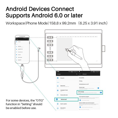 Huion H1060P Graphics Drawing Tablet Battery-free Pen Certified Refurbished