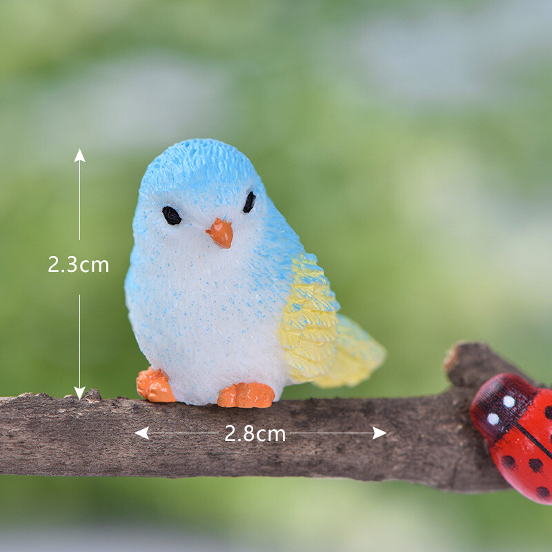 Top Collection Miniatur-Statue Mit Vogelmotiv – Für Feengarten, Terrarium, Deko, 18,4x15,9 Cm