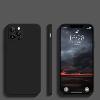 For iPhone 13 Pro Max 12 11 XS XR 7 8 Plus Liquid Silicone Soft Phone Case Cover