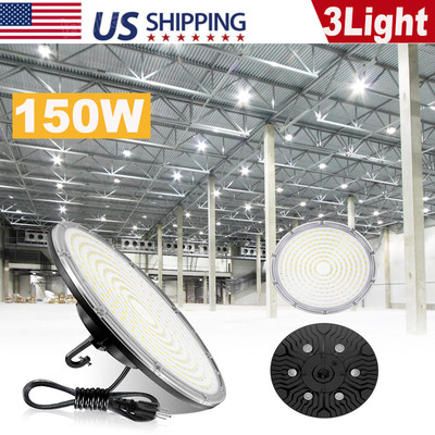3X 150W UFO LED High Bay Light Warehouse Factory Industrial Lighting Fixture US
