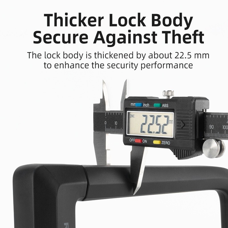 ROCKBROS Bike Lock U Shaped Anti-theft Anti-hydraulic Heavy Duty With Two Keys