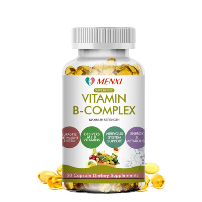 Vitamin B Complex Capsules Support Energy Metabolism Antioxidant General Health