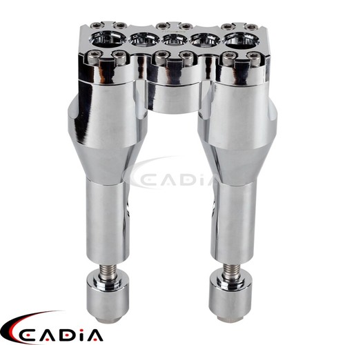 Club Style 1-1/8" Handlebar Risers 6" 8" 10" 12" Tall For Harley Sportster Dyna