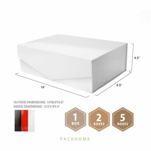 Rectangular Bridesmaid Proposal Box Collapsible Foldable White