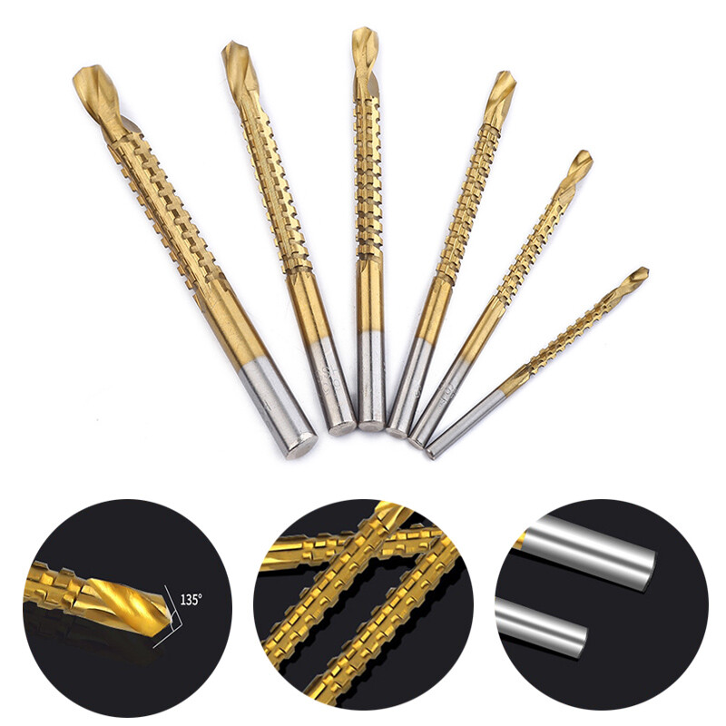 1/6pcs Bohrer Set High Speed Stee Holzbearbeitungswerkzeuge Holz Stanzen Slottin