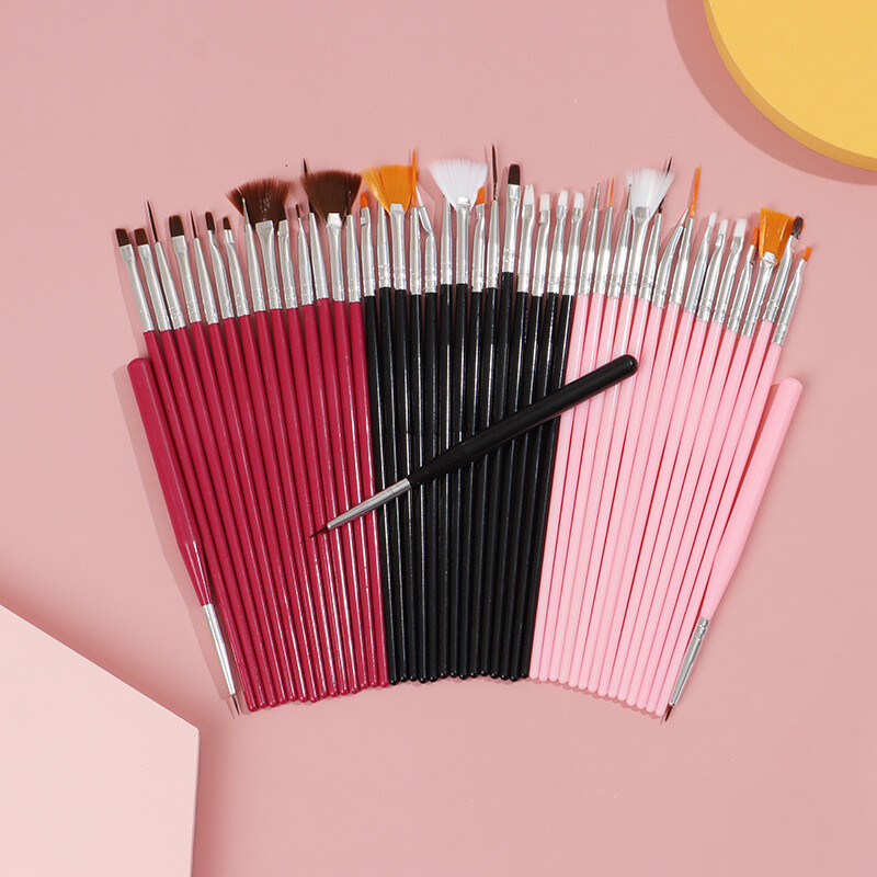 15 Stück / Set Nagel Maniküre Gelpinsel für Nail Art Ombre Pinsel für Gel NagXUI