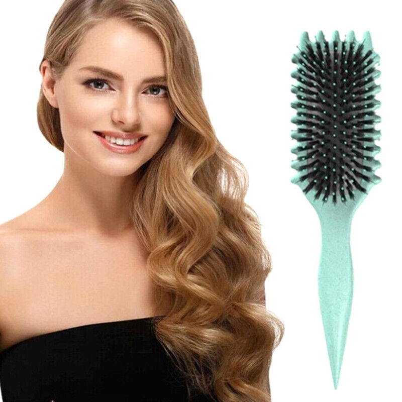 Hollow Comb Bounce Curl Define Styling Brush New Durable Smooth Hair Fluffy   Xk