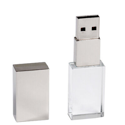 Crystal Gift Box Wedding USB Flash Drive 64GB Free Logo Pen Drive Real Capacity