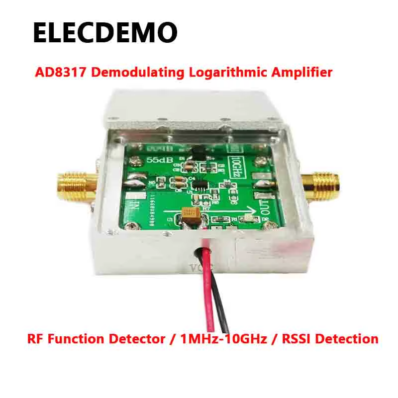 Logarithmic amplifier AD8317 module RF Power Detector 1M-10GHz RF Power Meter