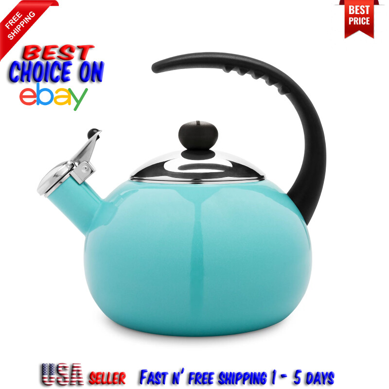 Pot Enamel-coated Porcelain Tea Kettle 2.5 Qt Tea Kettle Aqu