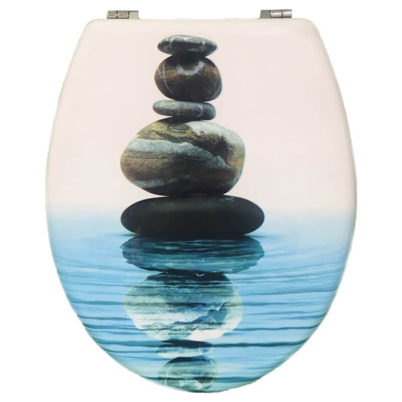 CopriWater Copri Water Sedile WC Bagno Universale Cerniere Acciaio Sassi Mar dfh