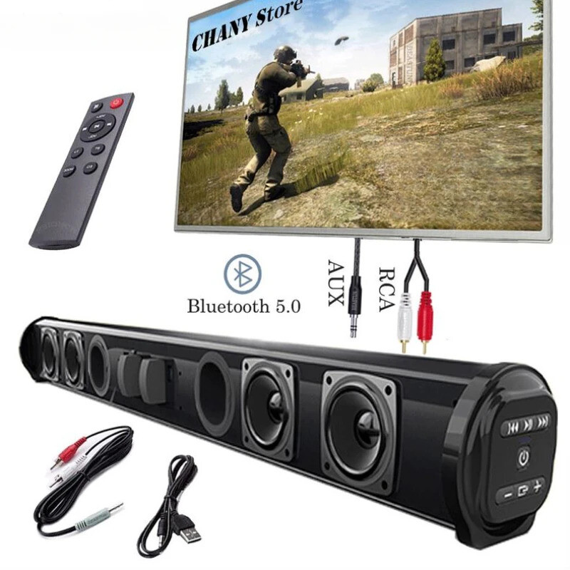 Surround Sound Bar 4 Speaker System Wireless Subwoofer TV Ho
