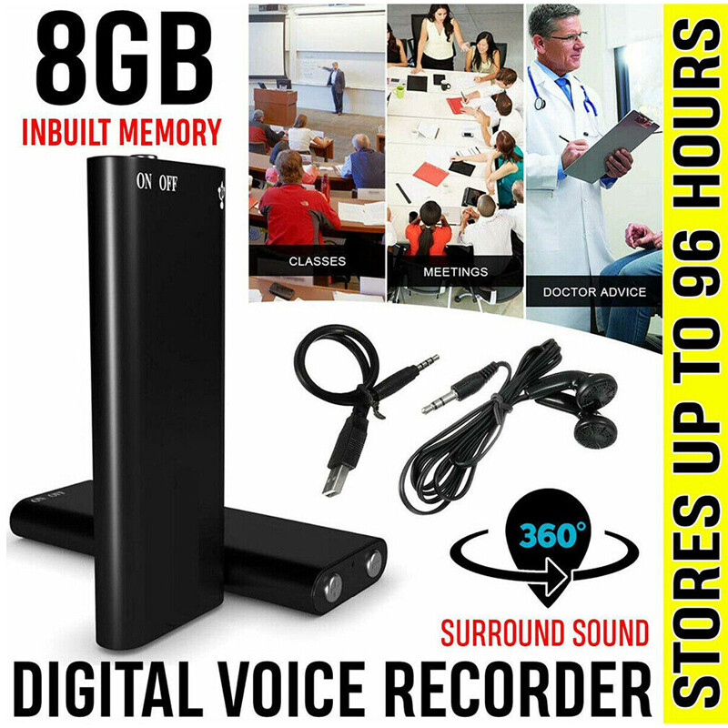 Voice Activated Office Listening Device 96 Hours 8gb