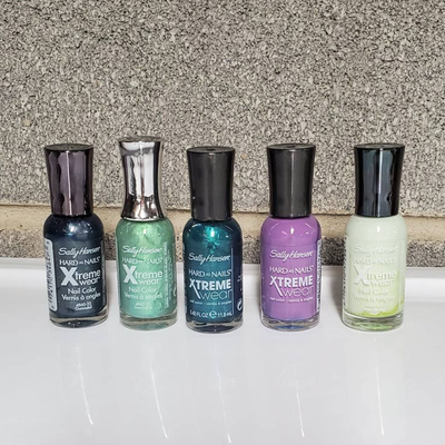 Sally Hansen LOT Gunmetal 310 Lime Lights Mint Sorbet Fly By Wing It