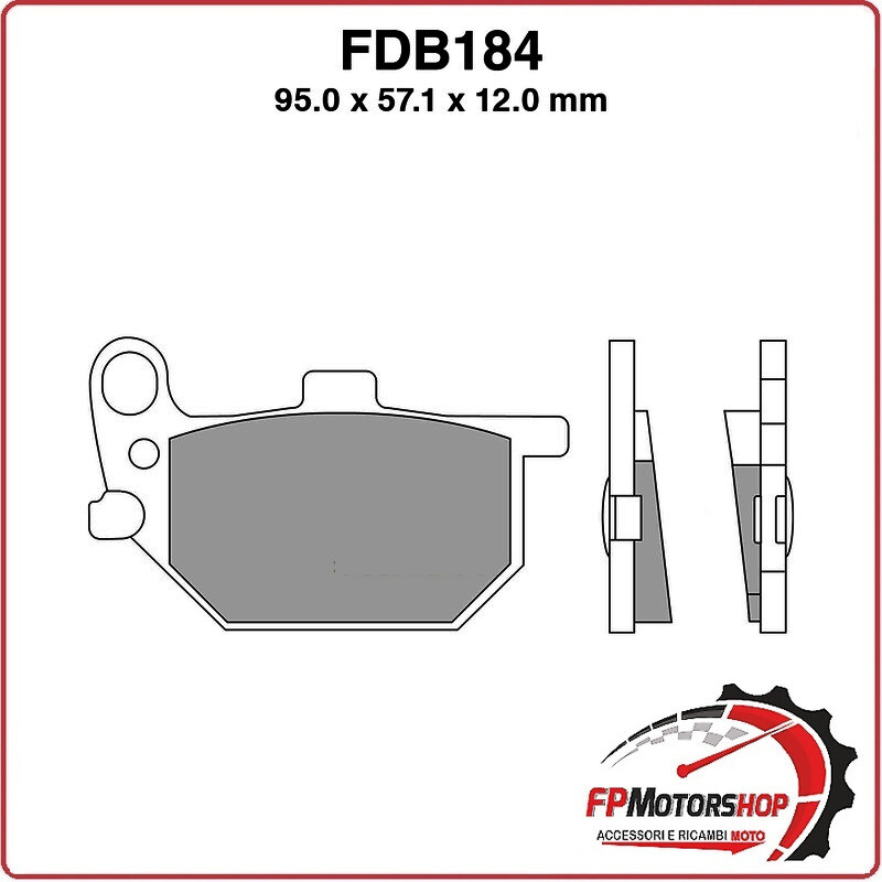 PASTIGLIE PASTICCHE FRENO FERODO MOTO FDB184P PER YAMAHA RD E F 250 400 XS 850