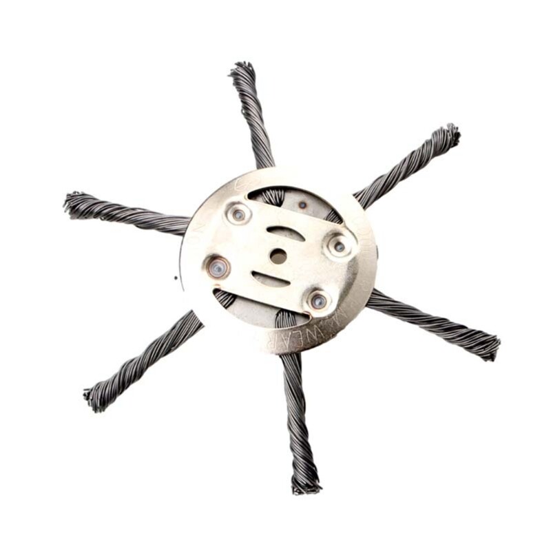 Steel Wire Wheel Brush Grass Cutter Weed Eater Trimmer Head Garden Cleaning