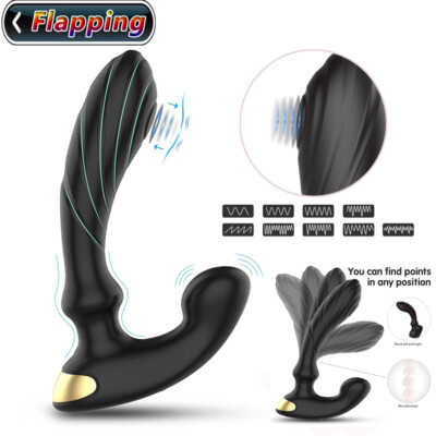 Powerful Flapping Prostate Massager Dual Motor Male Waterproof Vibrators