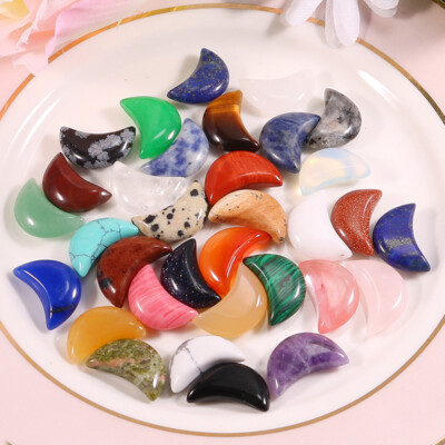 Natural crystal star moon heart gemstone crystals healing stones crafts 30pcs