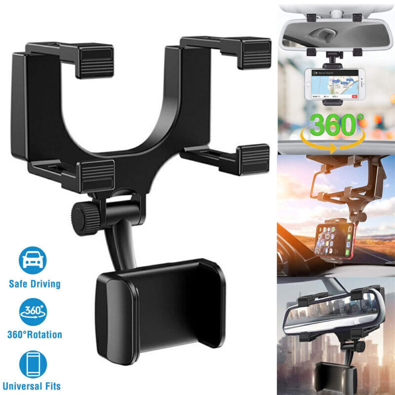 360&deg; Rotation Universal Car Rear View Mirror Mount Stand GP