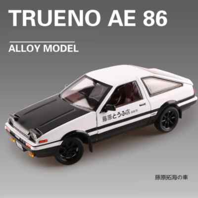 1/20 Movie INITIAL D AE86s Alloy Car Model Diecast Toy Vehicles Car Sound Light