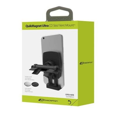 Bracketron QuikMagnet Ultra CD Slot/Vent Adjustable Smartphone Magnetic Mount