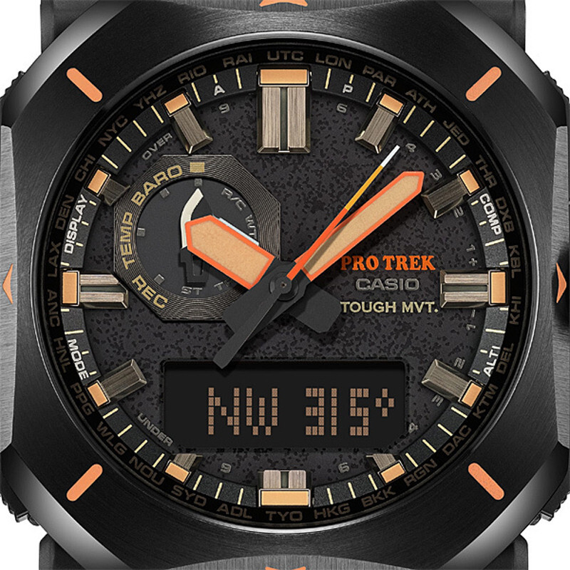 Pre-owned Casio Pro Trek Prw-6900yl-5jf Climber Line Solar Radio Compass Outdoor Men Watch
