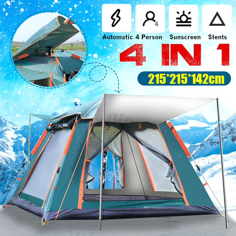 Zelt 4 Personen Automatikzelt Campingzelt Camping Strand Trekkingzelt Outd