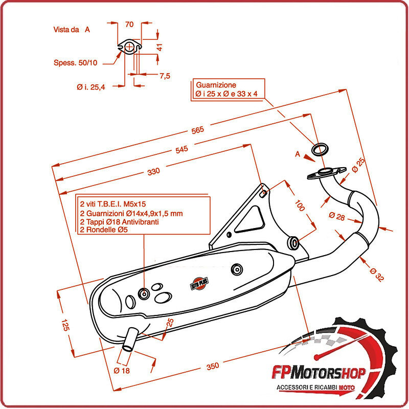 MARMITTA SILENZIATORE TERMINALE SCARICO SITO PER APRILIA SCARABEO 50 93-97 0573