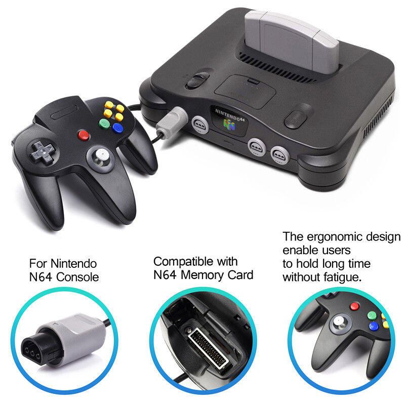 Wired N64 Controller For Nintendo 64 Video Game Console
